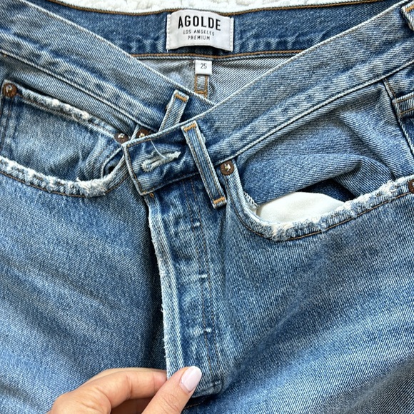 Agolde Blue pinch wasted classic Rip Jean. Size 25 - Picture 2 of 4